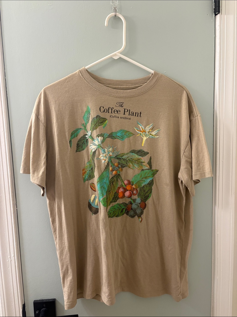 Target Tan Coffee Plant Graphic Tee